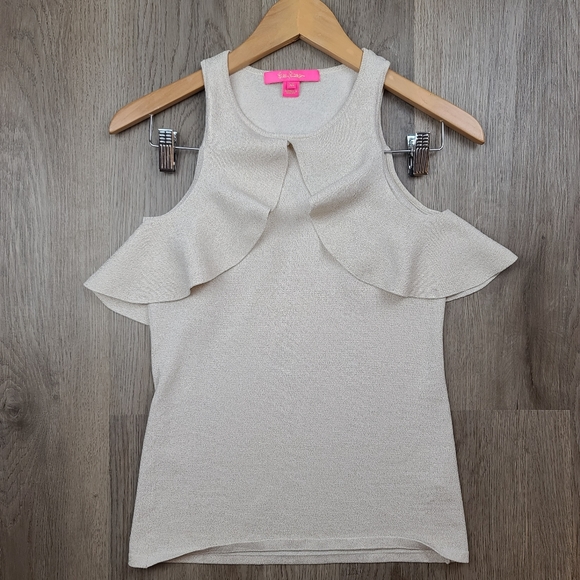 Lilly Pulitzer Tops - Lilly Pulitzer Sweater Cold Shoulder Tank size XS